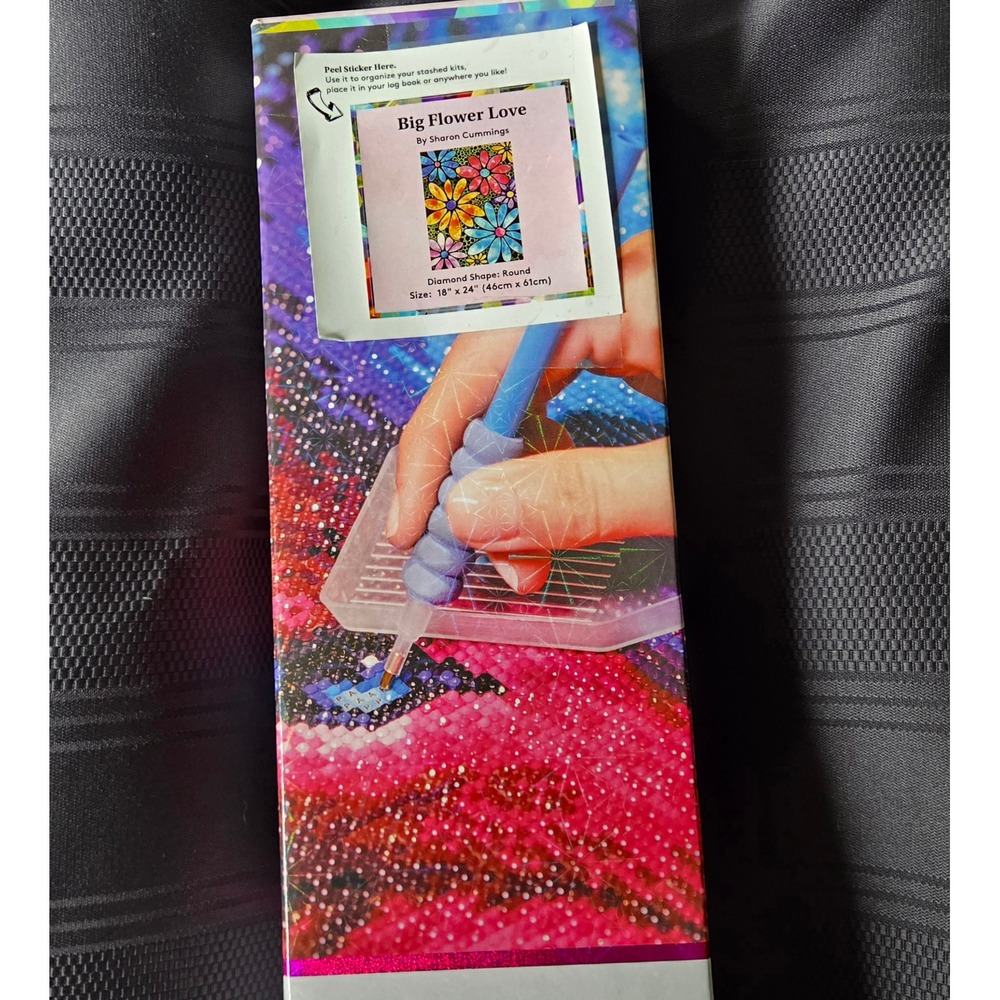 Diamond Art Club DIY Art Partial Kit 18x24 Big Flower Love Sharon Cummings - Picture 3 of 6